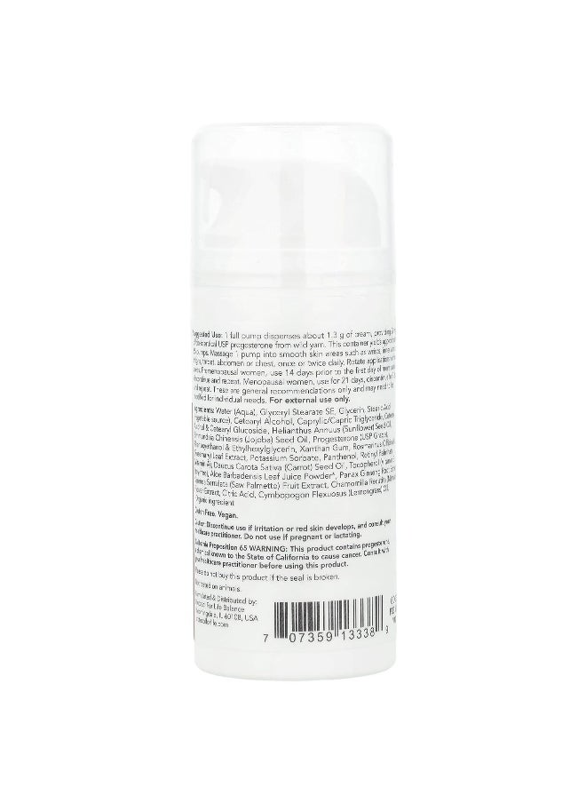 Protocol For Life Balance - Protocol for Life Balance, Progesterone, Balancing Skin Cream, Unscented, 3 oz (85 g) - Image 1