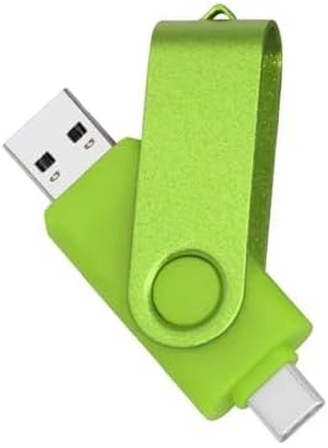 16GB Green 2 in 1 USB Flash Drive with Type C Portable Memory Stick - Image 2