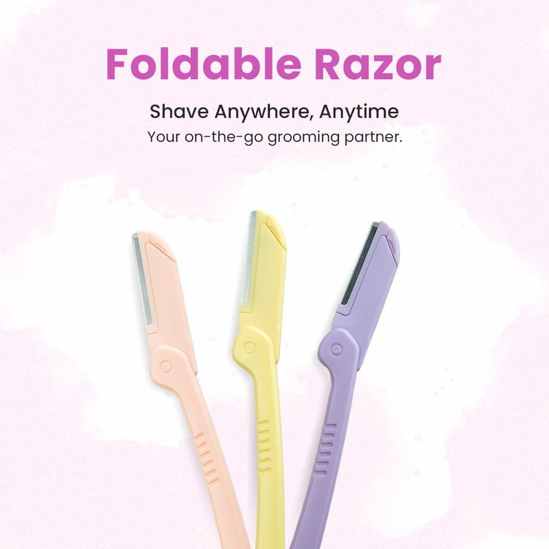 2ools Foldable & Reusable Face & Eyebrow Razor for Women (Pack of 3) | Also for Upperlips, Forehead, Sideburns and Eyebrow | Painless and Instant Hair Removal at Home - Image 5