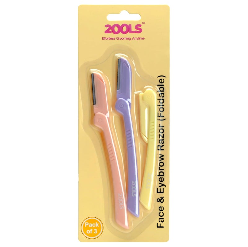2ools Foldable & Reusable Face & Eyebrow Razor for Women (Pack of 3) | Also for Upperlips, Forehead, Sideburns and Eyebrow | Painless and Instant Hair Removal at Home - Image 4