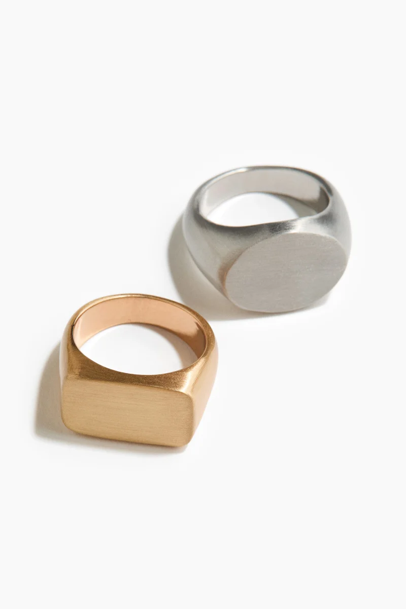 H&M  2-pack signet rings for Men | Best Price UAE