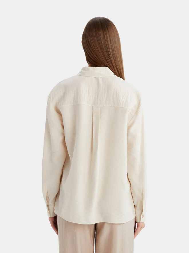 DeFacto DeFacto Beige Printed Long Sleeve Casual Shirt