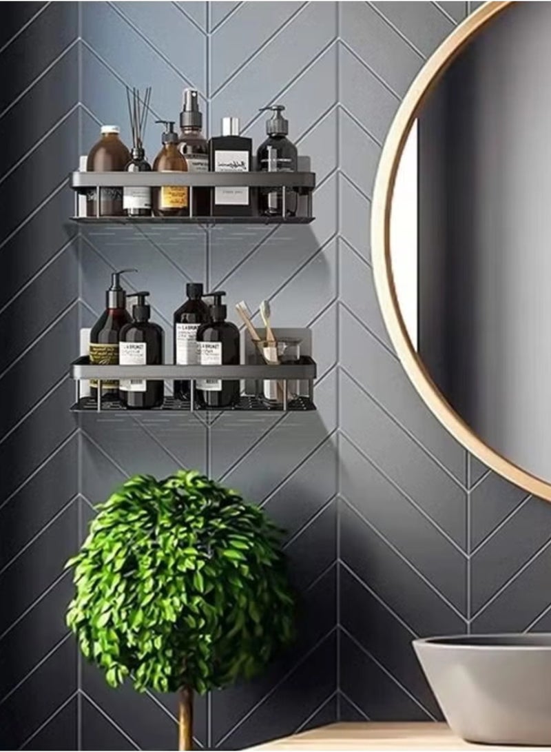 2 قطعة لا الحفر الفولاذ المقاوم للصدأ الحمام دش الجرف الرفوف العائمة - Image 4