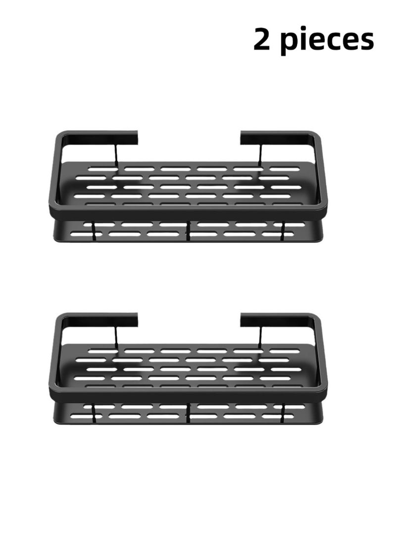 2 قطعة لا الحفر الفولاذ المقاوم للصدأ الحمام دش الجرف الرفوف العائمة - Image 2