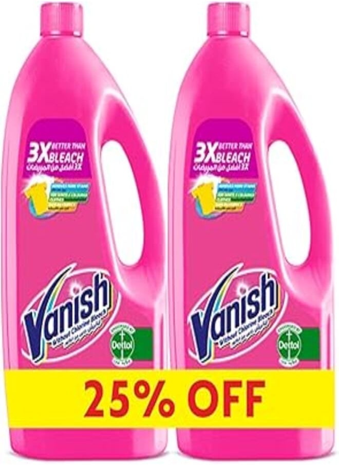 Vanish Laundry Stain Remover Liquid for White or Colored Clothes, Can be used with or without Detergents & Additives, 900ml - Pack of 2 