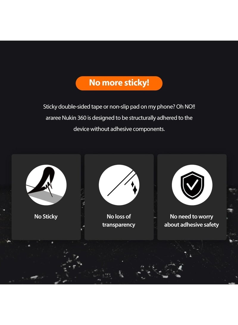 araree حافظة Nukin 360P series Z Fold 5 مع فتحة قلم S Pen وحماية المفصلة، غطاء خفيف الوزن واقٍ كامل الجسم من مادة البولي كربونات الصلبة لهاتف Samsung Galaxy Z Fold 5 - شفاف غير لامع - Image 5