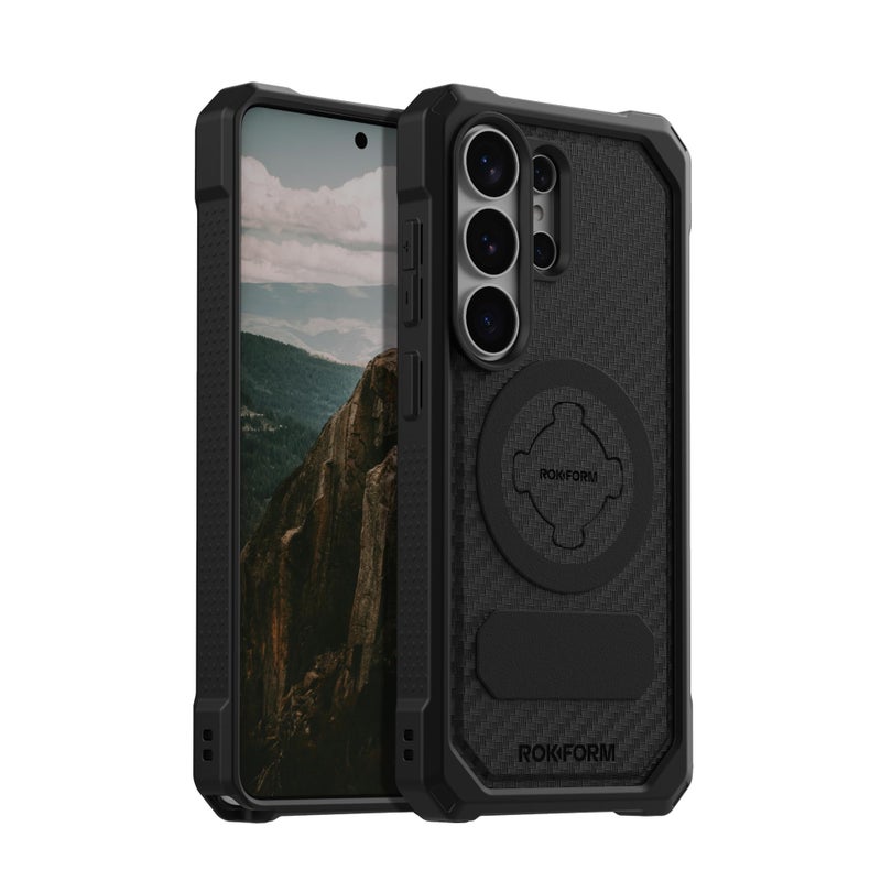 Rokform Rugged Case for Galaxy S26 Ultra, Magnetic Cover, Drop Tested Armor (Black) - Image 1