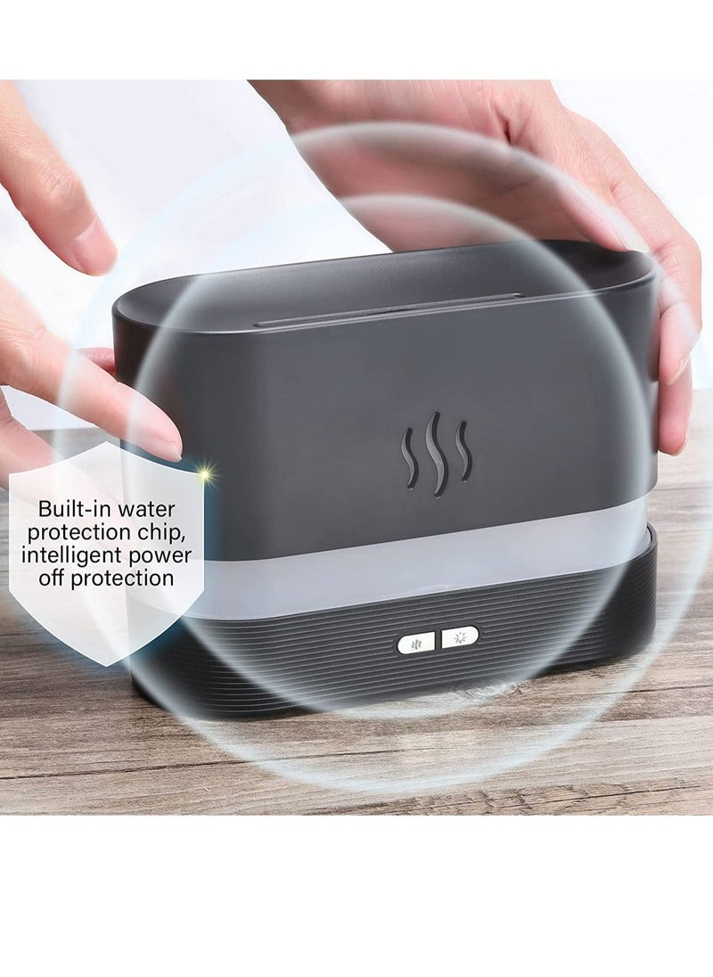 بيوينتي - Flame Air Diffuser,Humidifier,Portable-Noiseless Aroma Diffuser for Home,Office or Yoga Essential Oil Diffuser with No-Water Auto-Off Protection - Image 1