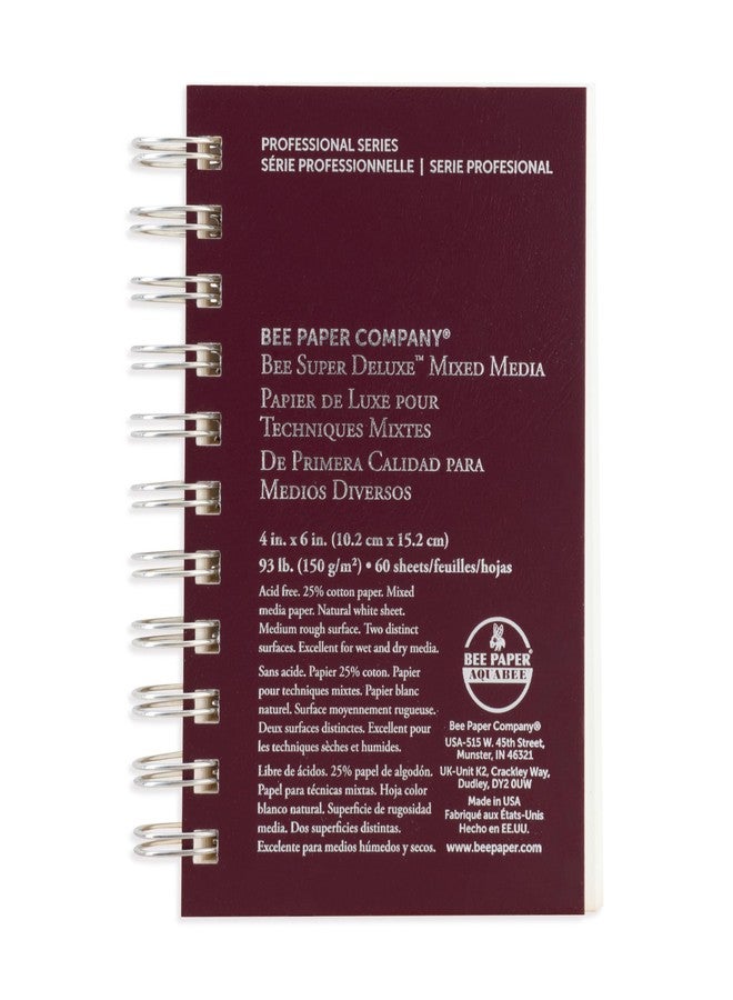 Bee Paper Company Bee Paper - 4"x 6" Super Deluxe Mixed Media Sketching Pad, 60 Sheets - Image 1