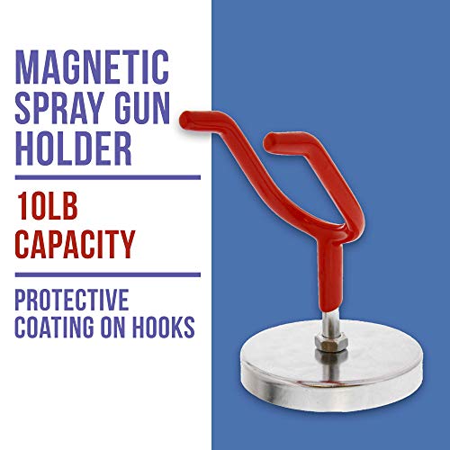 TCP Global Brand Magnetic Paint Spray Gun Holder Stand for Gravity Feed Cup HVLP, Spray Booth, Body Shop Wall - Image 2