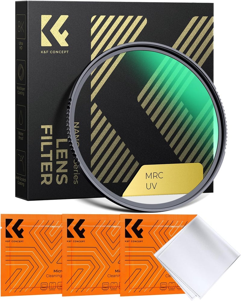 K&F Concept 77mm MC UV Protection Filter with 28 Multi-Layer Coatings - Ultra-Slim, Hydrophobic, Scratch Resistant - Image 1