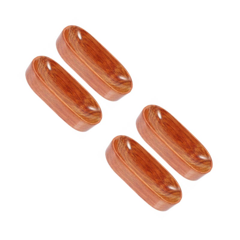 4 pcs Serving Trays Wood Platter Serving Platter Charcuterie Plates Board Cheese Plate - Image 1