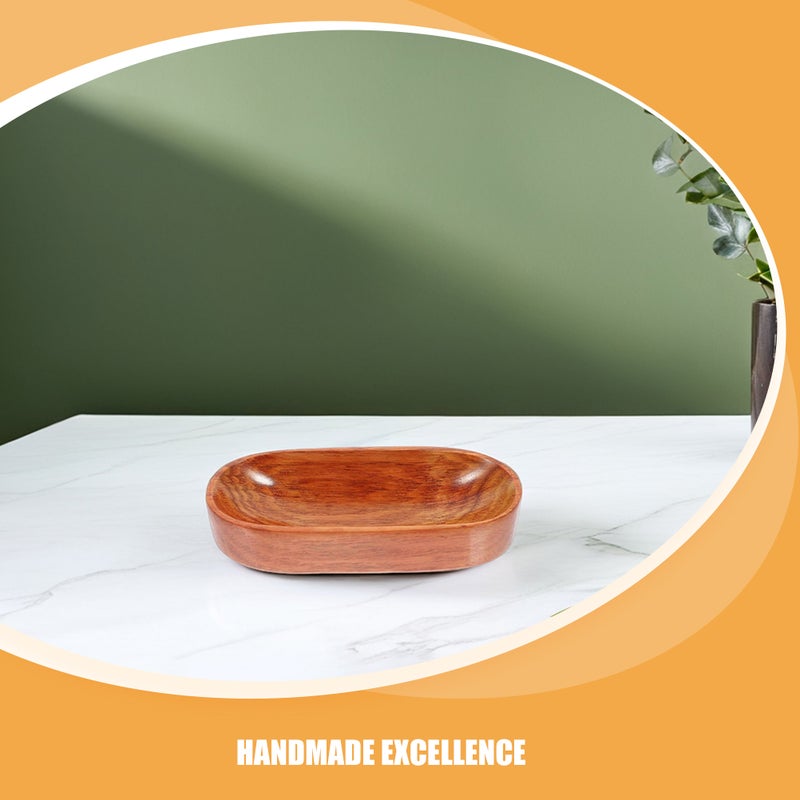 4 pcs Serving Trays Wood Platter Serving Platter Charcuterie Plates Board Cheese Plate - Image 2