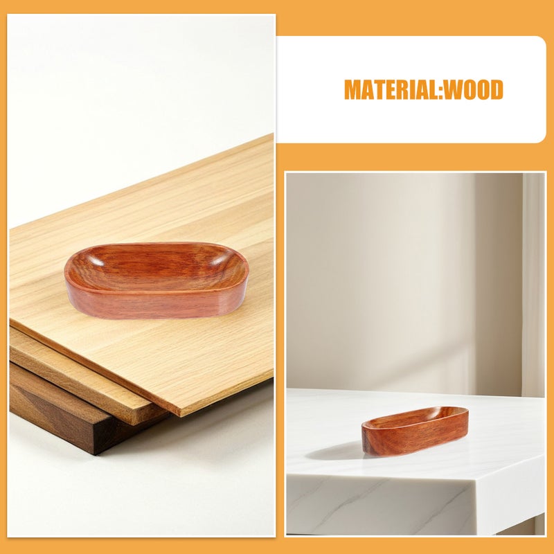 4 pcs Serving Trays Wood Platter Serving Platter Charcuterie Plates Board Cheese Plate - Image 3