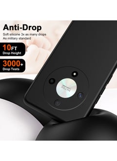 Color Fans For Honor X9b 5G 6.78 inch Case Slim Liquid Silicone Protective Cover Black  - Image 3