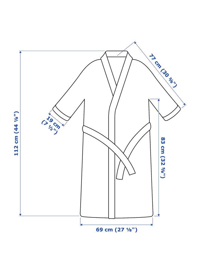 erorex Bath robe, grey, L/XL - Image 4