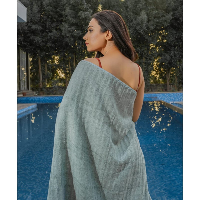 Mush Bamboo Towels for Bath Large Size | 600 GSM Bath Towel for Men & Women | Soft, Highly Absorbent, Quick Dry,and Anti Microbial | 75 X 150 cms (Pack of 1, Olive Green) - Image 2