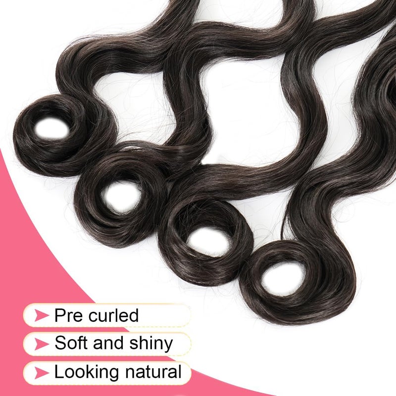 WIPPORYA French Curly Braiding Hair 24 Inch 6 Packs Loose Wave Bouncy Crochet Hair Pre Stretched 100g/pack Yaki Curly Braiding Hair for Black Women Hair Extensions (#2) - Image 5