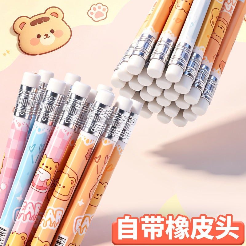 Pudding Bear HB Pencil with Eraser for Kids - Image 5