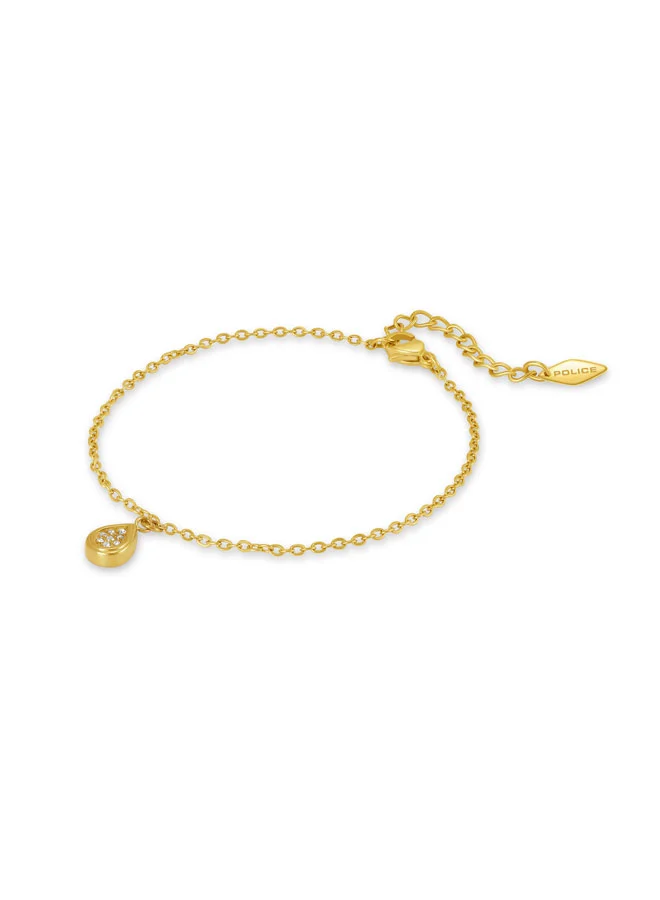 POLICE Dropelle Yellow Gold Plated Stainless Steel Charm Bracelet for Women