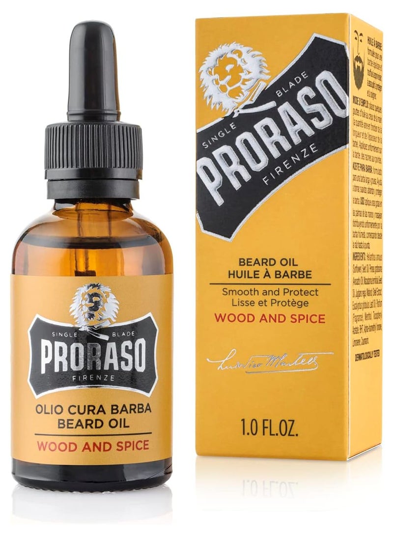 بروراسو زيت اللحية برائحة الخشب والتوابل 30 مل - Image 1