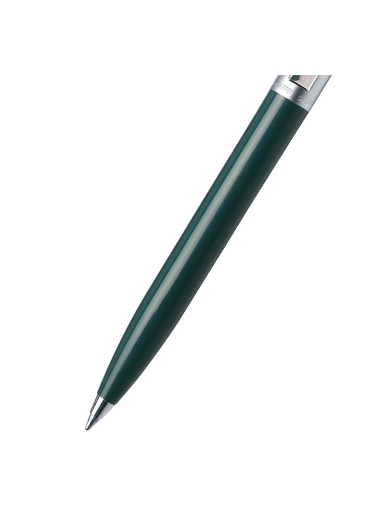 SHEAFFER Sentinal Ballpoint Pen With Chrome Trim And Green Barrel In Gift Box - Image 3