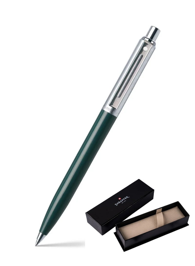 SHEAFFER Sentinal Ballpoint Pen With Chrome Trim And Green Barrel In Gift Box - Image 1