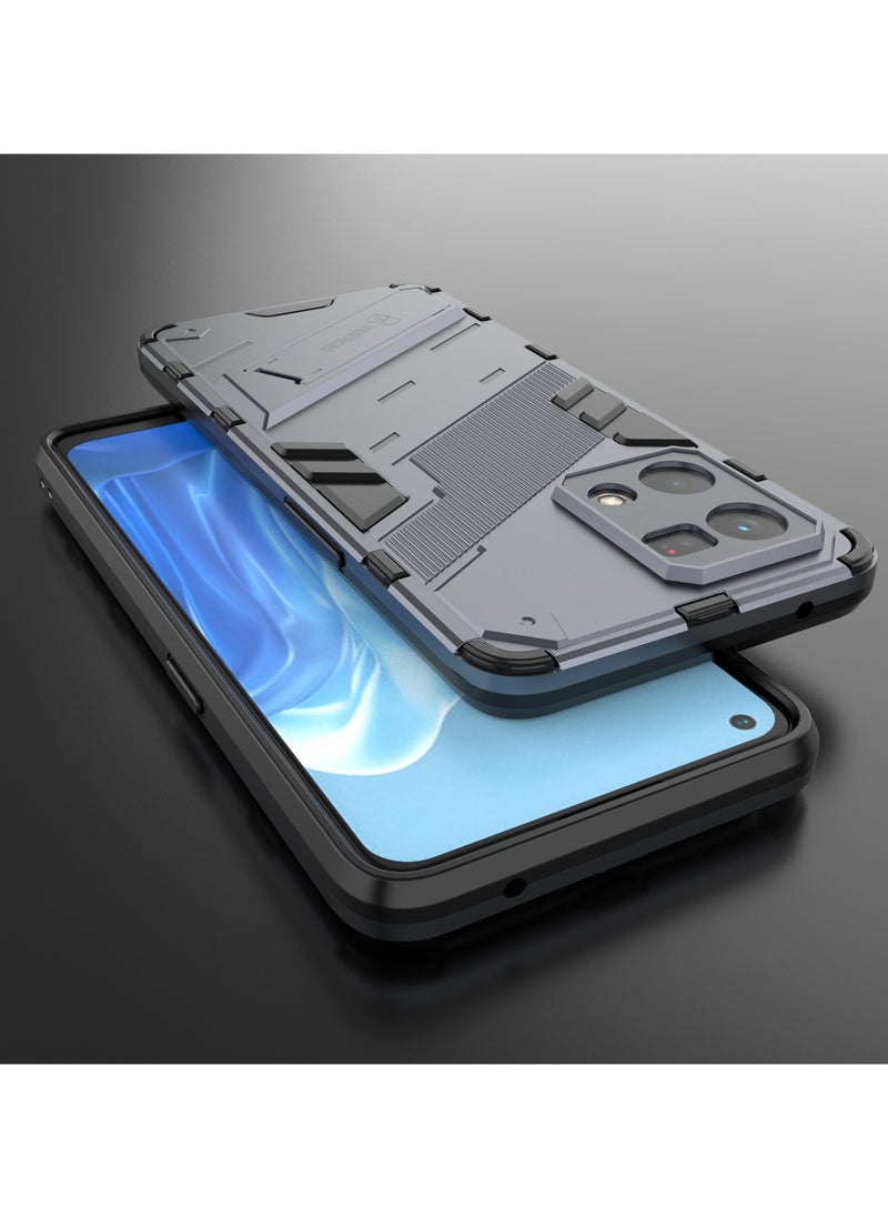 جولدن ماسك - اوبو رينو 7 4جى/اف 21 برو (Oppo Reno7 4G/F21 Pro) جراب بانك كفر حماية للهاتف - (رمادى) - Image 1