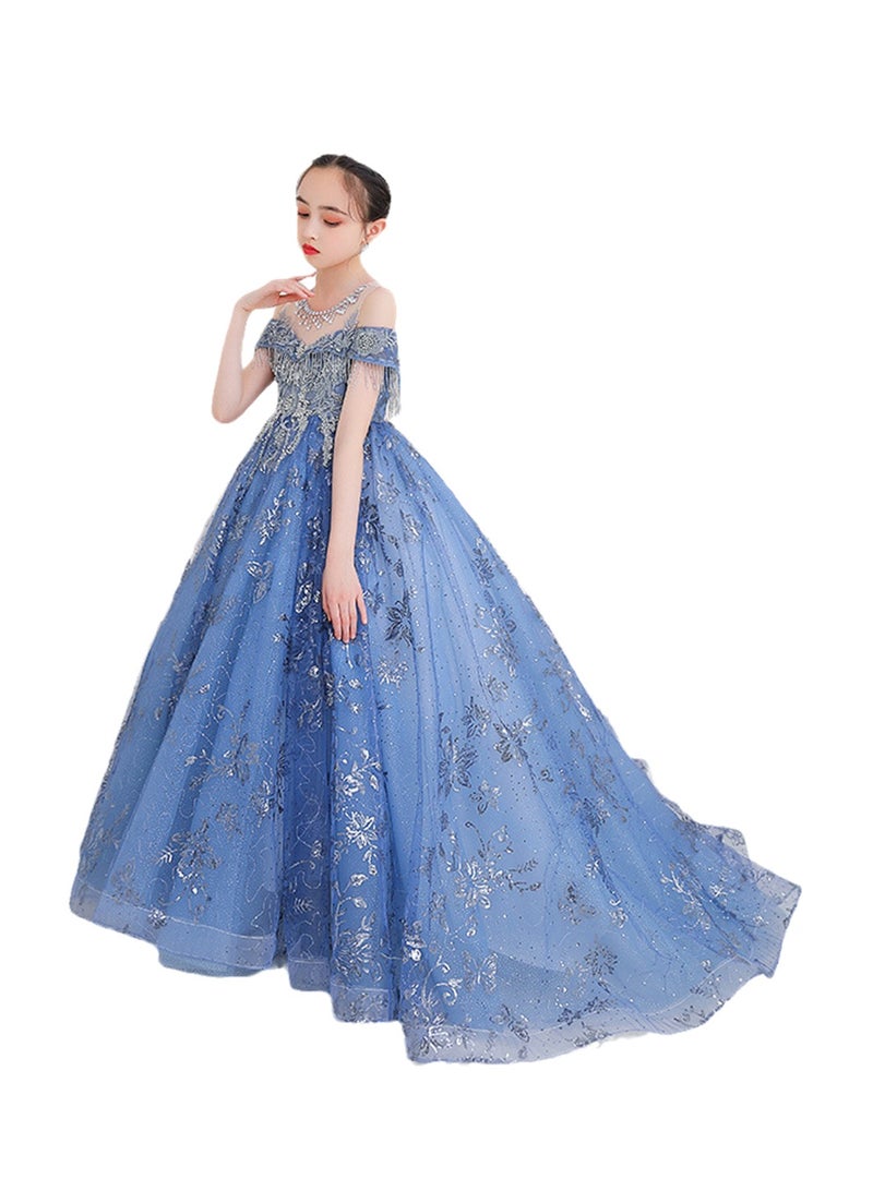 Princess dress piano performance dress host birthday evening dress Costumes - Image 1