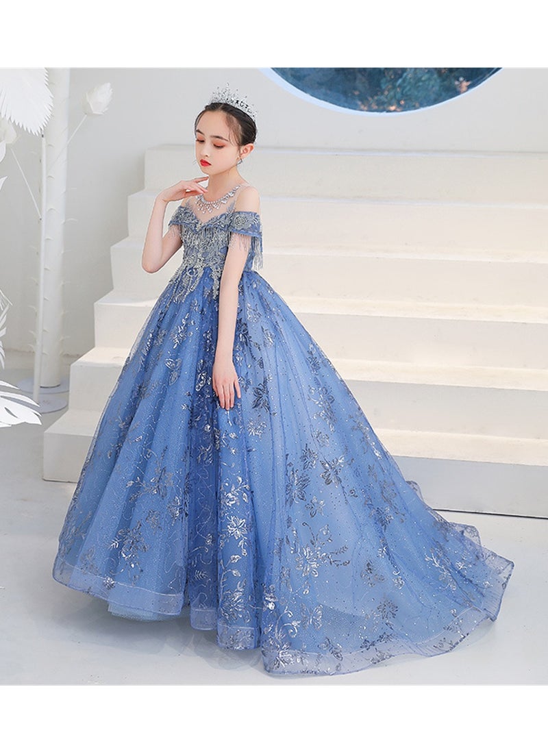 Princess dress piano performance dress host birthday evening dress Costumes - Image 2