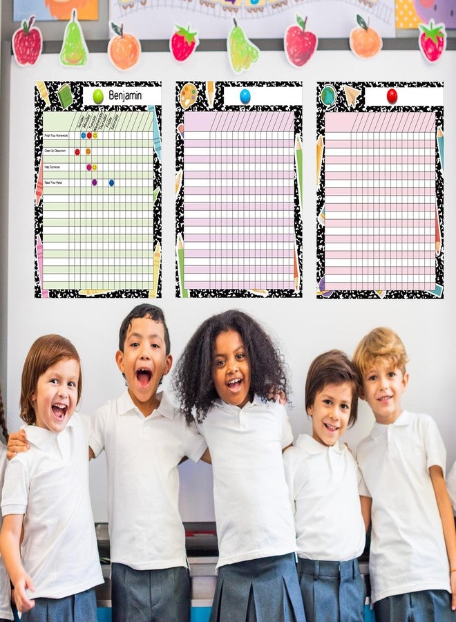 BLSUREFYX 8pcs Attendance Charts for Classroom Management 11x13.8in Multi-Color Incentive Reward Chart Kids Behavior Chart Student Homework Tracker for Chore Responsibility Assignments Data Progress Tracking - Image 3