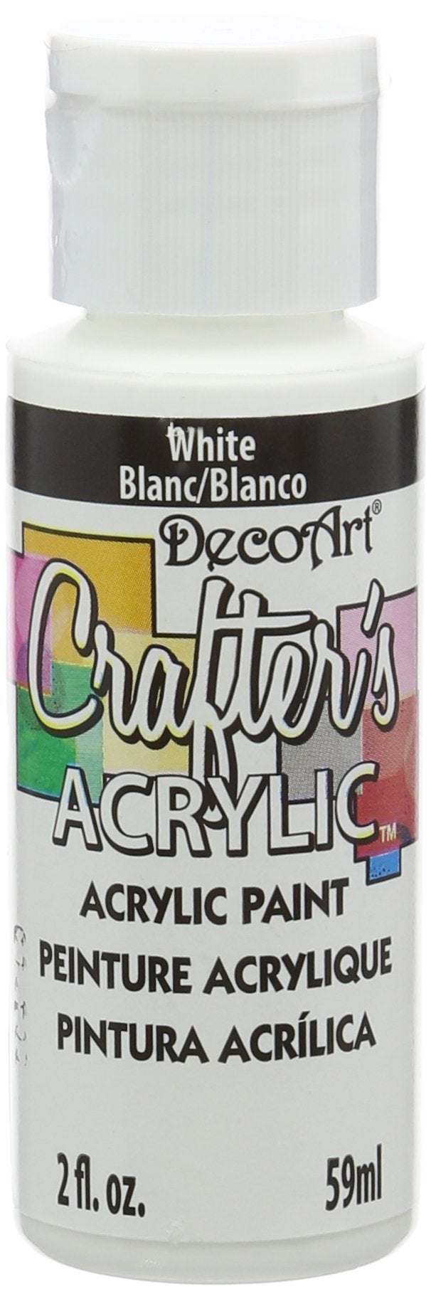 DecoArt DCA01-3 Crafter's Acrylic Paint, 2-Ounce, White