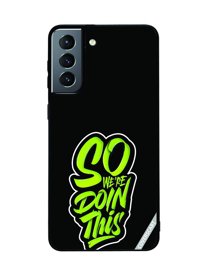 غطاء حماية لجهاز سامسونج جالاكسي S21 5G بتصميم أسود