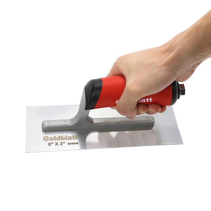 Goldblatt Masonry Finishing Trowel, 8-inch by 3-inch, with Soft Grip Handle - Image 4
