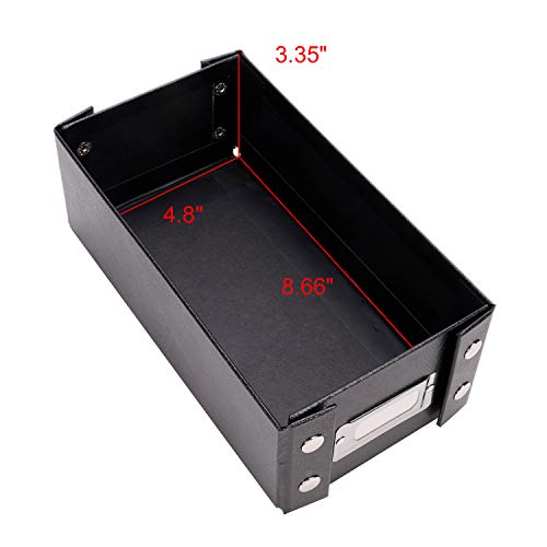 Snap-N-Store Index Card Holder Storage Box - Collapsible Organizer Box fits 1100 Flash Cards - Business, Recipe, or Note Card - 3 x 5, 2 Pack, Black - Image 3