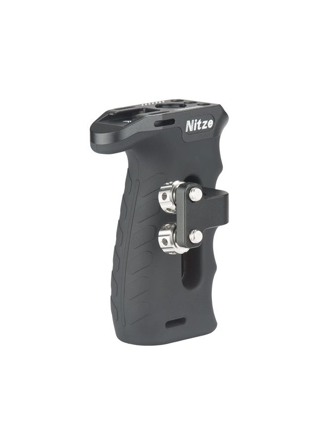 Nitze مقبض جانبي مريح مع براغي 1/4 بوصة، مقبض ألومنيوم مطاطي لليسار/اليمين لكاميرات ومراقبات - PA29B - Image 1