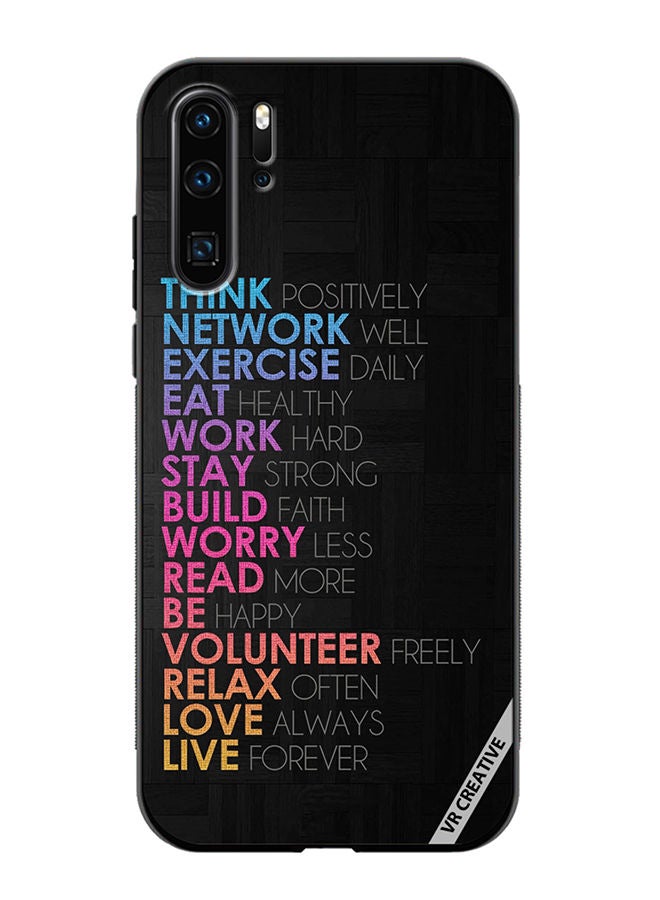 VR CREATIVE غطاء حماية لهاتف هواوي بي 30 برو - Think Positively Network Well Design متعدد الألوان - Image 1