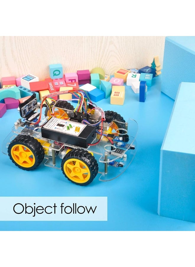 OSOYOO OSOYOO V2.1 Smart IOT Robot Car Kit for Arduino - Early STEM Education for Beginner Teenage and Kid â€“ Learn Circuit, Sensor - Get Hands-on Experience on Programming, Electronics Assembling, Robotics  - Image 5