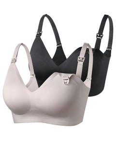 Momcozy Nursing Bras for Breastfeeding, YN21 Seamless Ultra Comfort Maternity Bra, Natural Shape, Pregnancy Sleep Bralette  - Image 1