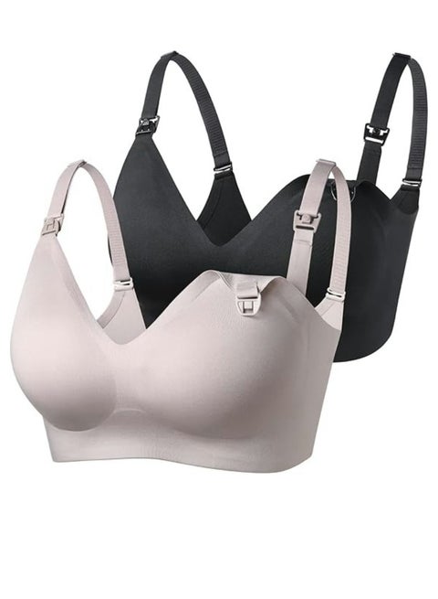 Nursing Bras for Breastfeeding, YN21 Seamless Ultra Comfort Maternity Bra, Natural Shape, Pregnancy Sleep Bralette