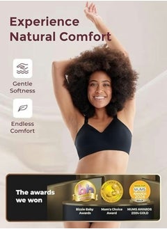 Momcozy Nursing Bras for Breastfeeding, YN21 Seamless Ultra Comfort Maternity Bra, Natural Shape, Pregnancy Sleep Bralette  - Image 3