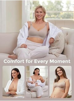 Momcozy Nursing Bras for Breastfeeding, YN21 Seamless Ultra Comfort Maternity Bra, Natural Shape, Pregnancy Sleep Bralette  - Image 5