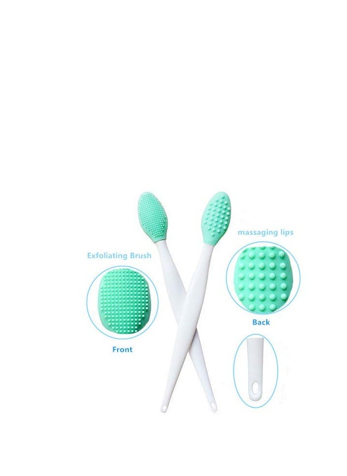 New prominent 3 Pcs Lip Scrub Brush,Lip Scrubber Exfoliator,Silicone Lip Brush Tool Double-Sided Mini Exfoliating Brush For Men Women Lip Lightening For Dark Lips Exfoliator Scrub Brush  - Image 3