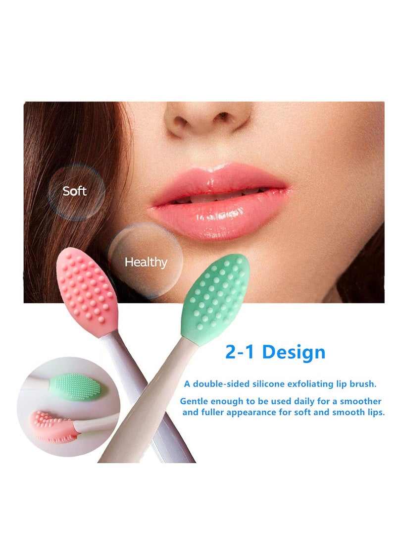 New prominent 3 Pcs Lip Scrub Brush,Lip Scrubber Exfoliator,Silicone Lip Brush Tool Double-Sided Mini Exfoliating Brush For Men Women Lip Lightening For Dark Lips Exfoliator Scrub Brush  - Image 4