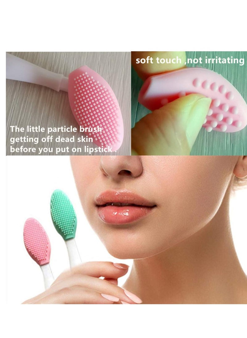 New prominent 3 Pcs Lip Scrub Brush,Lip Scrubber Exfoliator,Silicone Lip Brush Tool Double-Sided Mini Exfoliating Brush For Men Women Lip Lightening For Dark Lips Exfoliator Scrub Brush  - Image 5