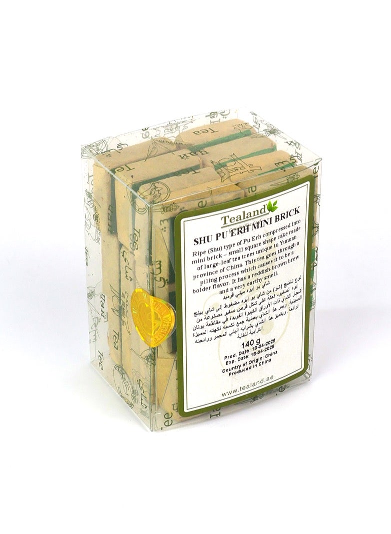 Tealand Organic Aromatic Dark Shu Puer Mini Brick Strong Malty Loose Leaf Refreshing 140g - Image 4