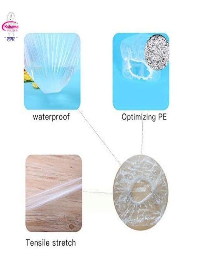 Kshama Disposable Shower Caps | Thick Waterproof Clear Bath Caps for Hair Protection | Reusable Hair Caps for Women and Men Ideal for Home, Hotel, Spa, Salon, Travel Use (Pack of 300 Pcs) - Image 3