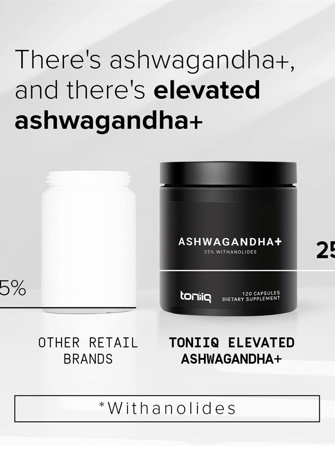 Toniiq Ashwagandha – 40 Concentrated Extract – 25% Withanolides 120 Capsules - Image 5