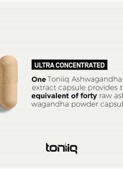 Toniiq 52,000mg 40x Concentrated Extract - 25% Withanolides - Ultra High Strength Ashwagandha Capsules - Wild Harvested in India - Highly Concentrated and Bioavailable Supplement - 120 Veggie Capsules  - Image 5