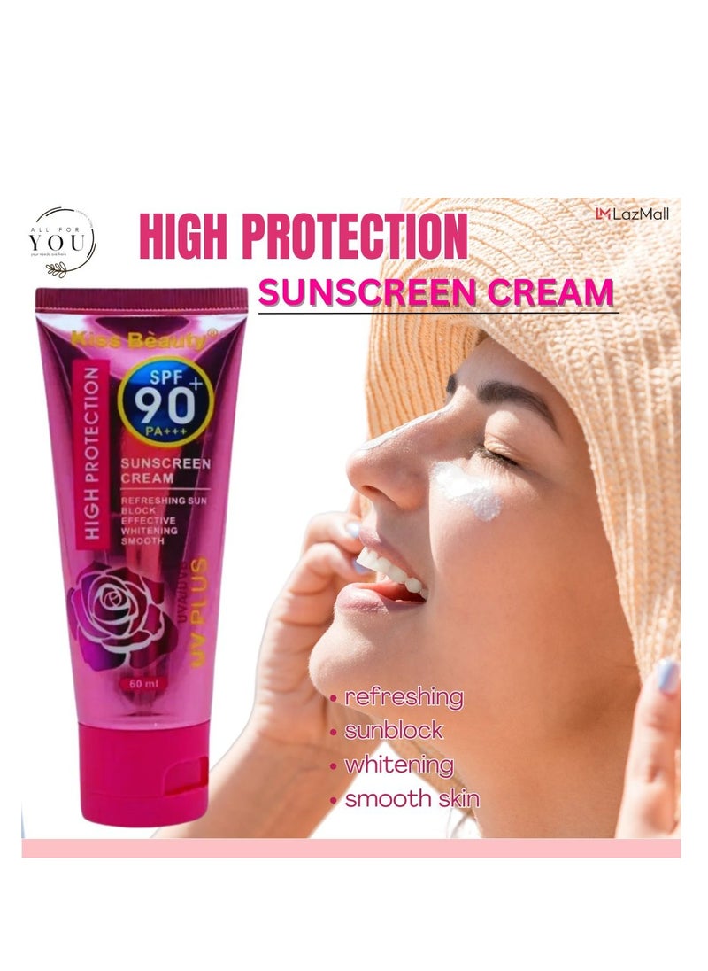 Kiss Beauty - Sunscreen Cream SPF 90+ PA+++ 60ml - Image 1